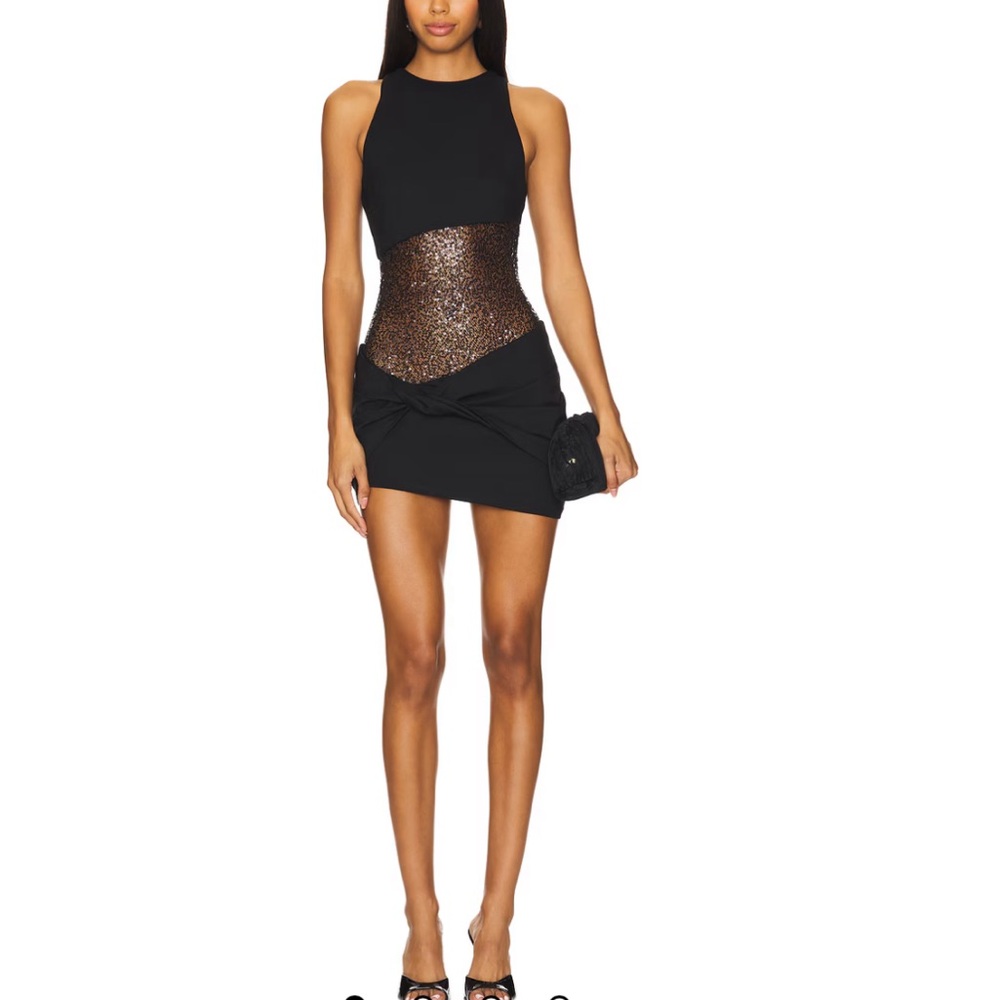 Soraia Mini Dress in Black- Revolve